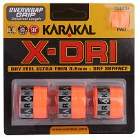 Karakal X-DRI Grip Overwrap Grip 3Pack Orange